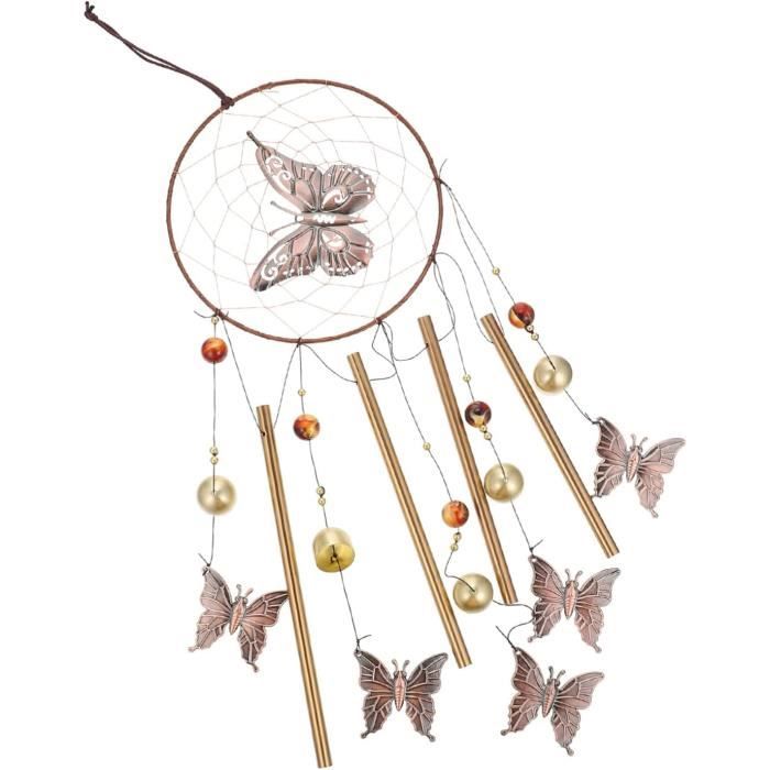 Carillon éolien Cloche De Sorcière - Fait Main, Corde De Lin Et Métal, 38 Cm - Décoration Jardin, Balcon, Cadeau - 13
