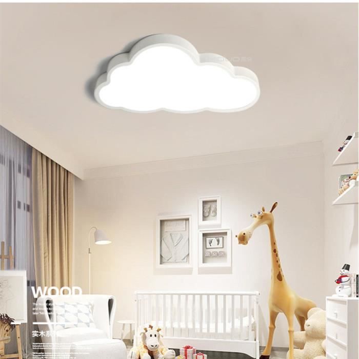 Lampe de plafond de chambre de bébé 64w nuages avec télécommande pour chambre lampe de nuage ultra-mince pour salon salle à manger et salle d'étude bleu 