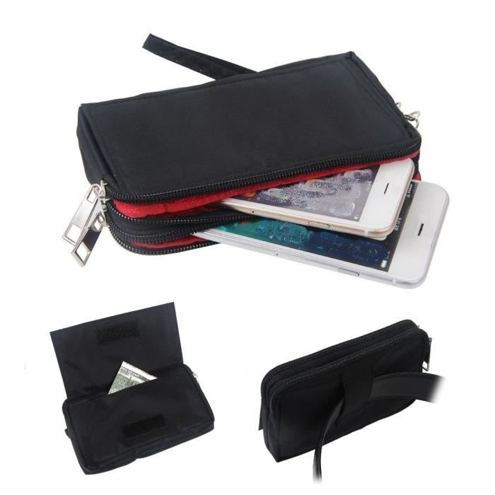 Étui Ceinture Multi-usages Pour Wiko View 2 - Nylon Noir étanche - Neuf