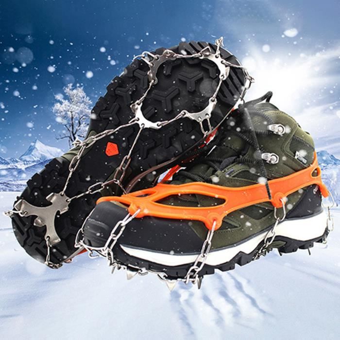 Crampons Neige Antidérapantes13 Dents Glace Traction Grips Crampons pour  Randonnées la Chasse et la Marche lalpinisme en Hiver2 - Cdiscount Sport