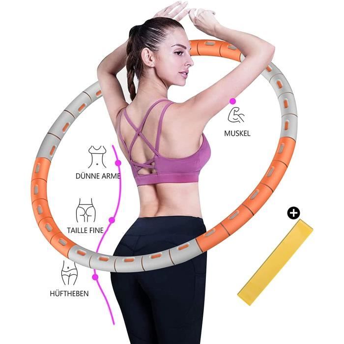 Cerceau De Fitness Hula Hoop Avec Poids - 2,7 Kg, 160 Cm - Réglable, Pliable - Pour Perdre Du Poids à La Maison