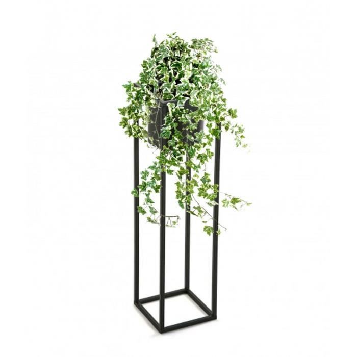 Cache-pot sur Pied en Métal Noir - Hauteur 60cm 0,000000 ...