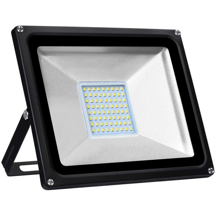 Papasbox Projecteur LED Extérieur 30W IP65 - Spot étanche 3000K Blanc Chaud (Alliage Aluminium)