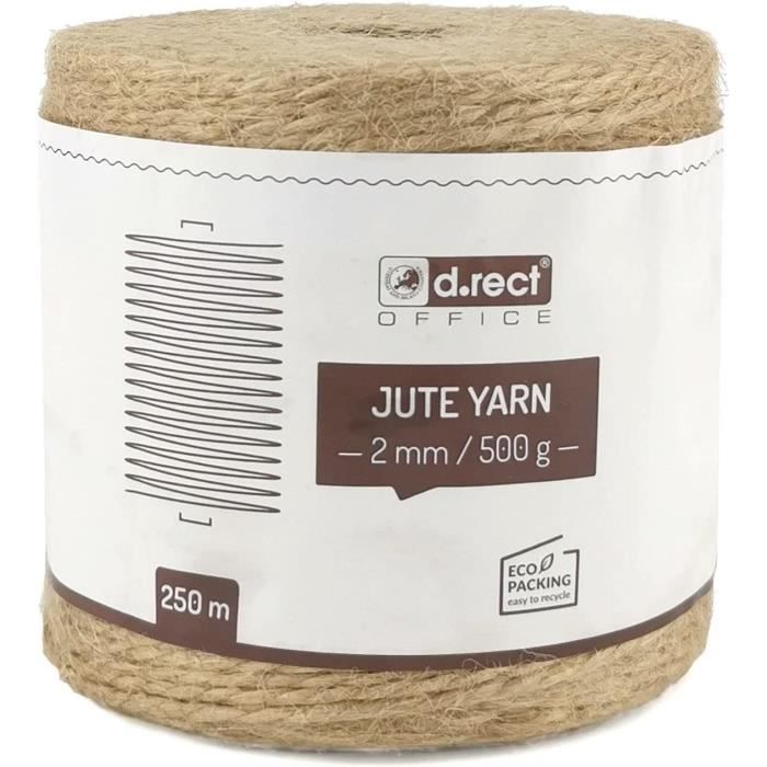 Ficelle Jute 2mm X 25m - 12 Bobines - Pour Déco, Jardin, DIY Écolo