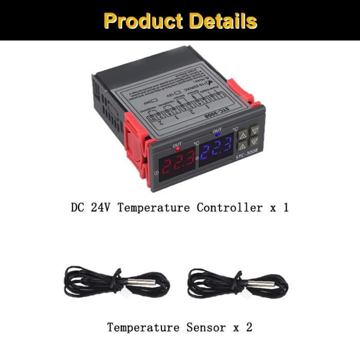 Régulateur De Température Numérique 20A - Thermostat Digital Avec Thermomètre - Pour Chauffage, Aquarium, Serre - Neuf