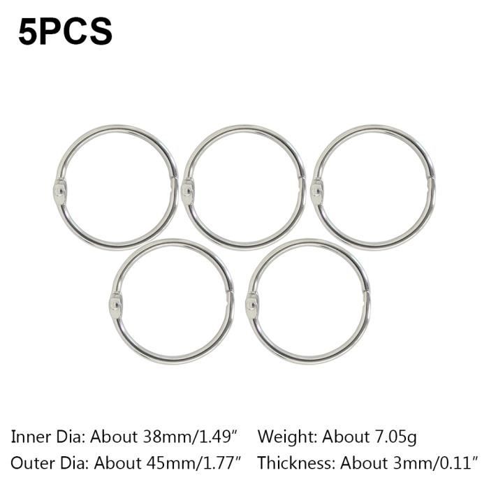 BESTonZON 50 Pièces Anneaux Porte Clés Plats Noirs Pour DIY