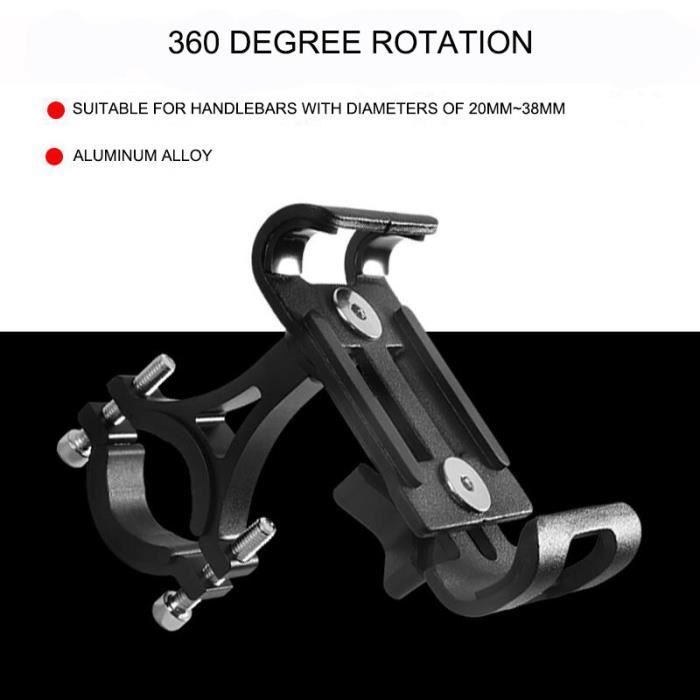 Support Téléphone Vélo – Aluminium, Ajustable, Pour Guidon VTT/route