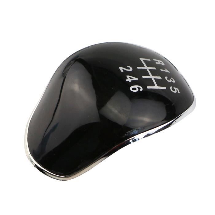 Pommeau De Levier De Vitesse 5 Vitesses SFONIA - Compatible Peugeot 207 307 308 CC - Noir Et Argent - ABS
