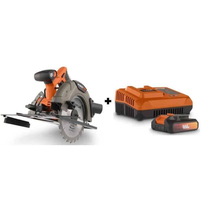 Scie Circulaire Sans Fil SEESII 165mm Avec Laser - 5200 Tours/min, Profondeur Max 57mm, Idéale Pour Bricolage Et Rénovation