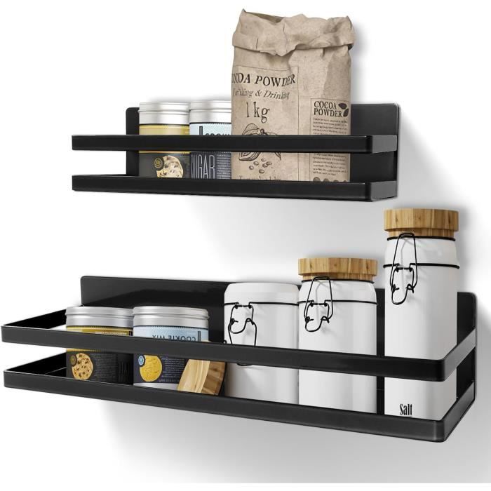 Lot 2 Étagères Magnétiques Frigo – Rangement Cuisine Sans Perçage, Grande Capacité