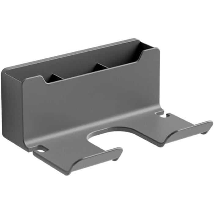 Support Murale Sèche-Cheveux Kindrino - Aluminium Avec Range-Câble