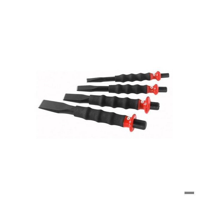 Lot de 3 burins et 1 bédane FACOM Dimensions : 190 x 15 200 x 20 220 x 25 mm Poids : 1 005 kg