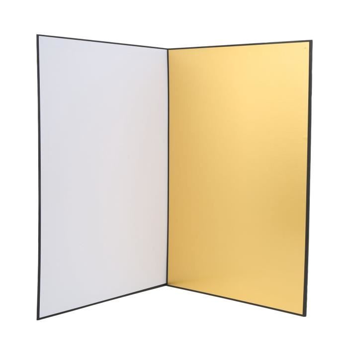 Soonpho Réflecteur de lumière 3 en 1, format A3 x 2, 42 x 29,7 cm, pliable, cardboard, accessoires de photographie, pour nature morte, bijoux, nourriture, photographie de produits, photo (or/argent