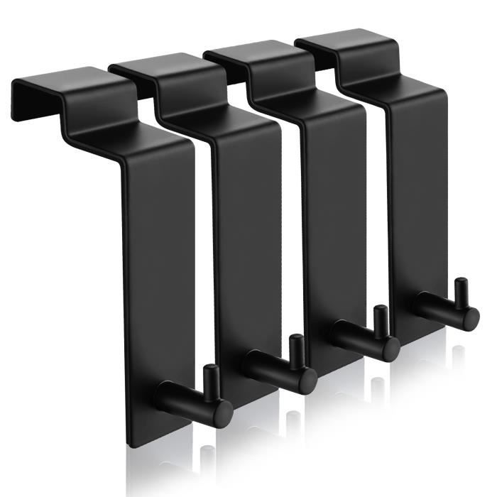 Pack De 6 Crochets Muraux Modernes - Porte-Manteaux Design Noir Pour Toute La Maison