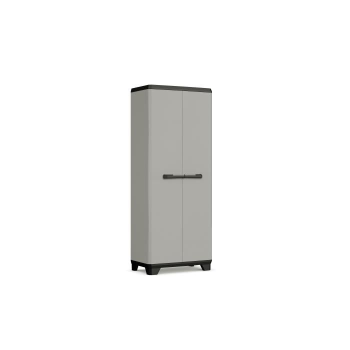KETER | ARMOIRE UTILITAIRE PLANET - PLASTIQUE RECYCLE, Gris / Noir, 68 x 39 x 173 cm