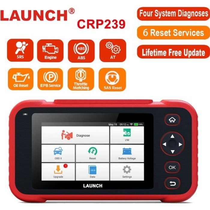 Launch CRP129 OBD2 Scanner Valise Diagnostic Auto Multimarque en