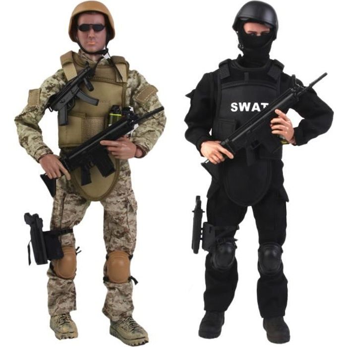 Figurines des Forces Spéciales Modernes, décennie s de Construction,  Accessoires Commando, Soldat de l'Armée, Police de Ville, Arme Militaire