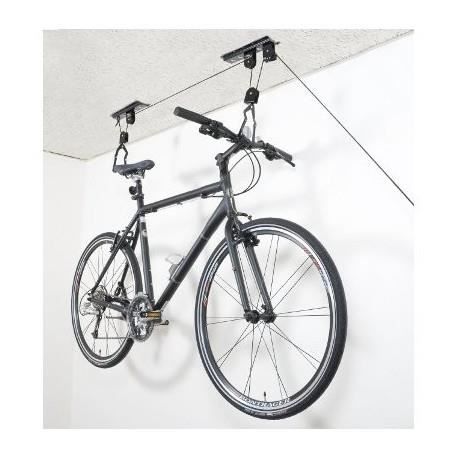 Relaxdays Support vélo mural en lot de 4, charge maximale : 25 kg,  suspension verticale, métal (acier), noir