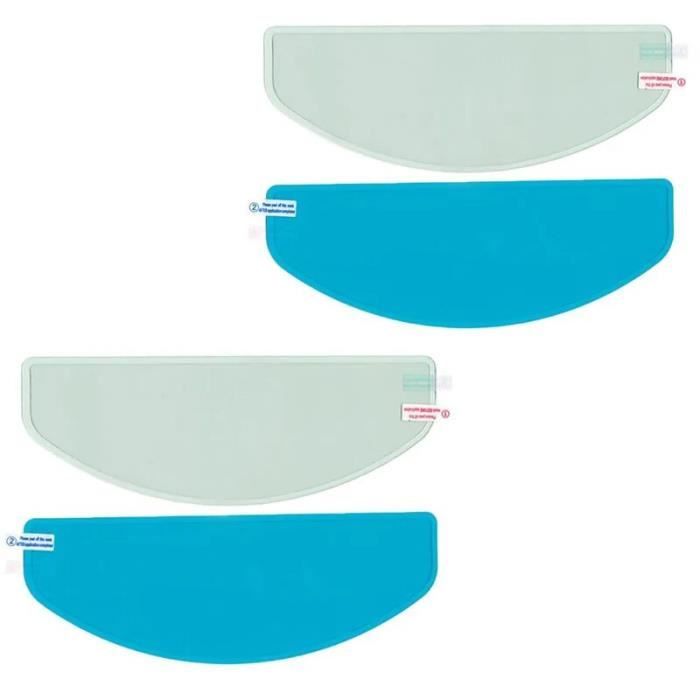 XII WY Film Anti-Buée Universel Pour Casque Moto - Protection UV400 Polarisé Bleu - Insert Visière 9,5 Cm X 25 Cm