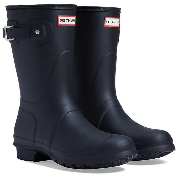 Bottes de pluie courtes Hunter Tri-Colour Logo Backstrap pour