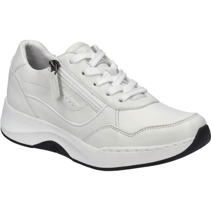 Josef Seibel Baskets pour Femmes - JOSEF SEIBEL Elli 06 - Blanc - Lacets - Plat - Cuir