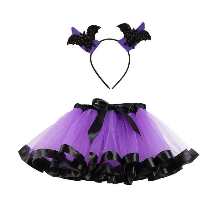 Enfants Filles Tutu Halloween Dance Party Ballet Enfant En Bas Âge Jupe  Bébé Costume + Hairband_Huadedu7336 Violet - Cdiscount Prêt-À-Porter