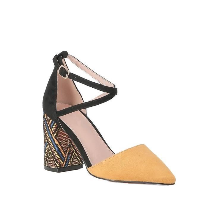 escarpin talons carré