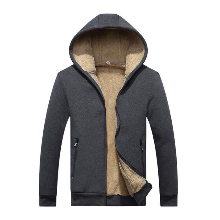 Sweat à Capuche Zippé Homme - Coupe Décontractée, Poches, Idéal Sport Et Quotidien - Taille Européenne, Plusieurs Coloris