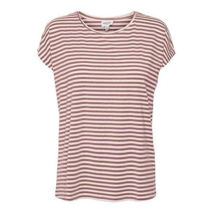 T-shirt Femme En Laine Mérino Merino Protect - Rayures Noires Et Grises XL