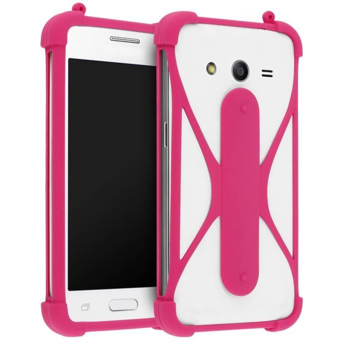 MUVIT LIFE Coque Souple + Tour de cou Rose: Multi Mobiles