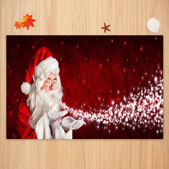 Tapis De Porte Déco Noël - Flanelle Multicolore - Neuf Sans étiquette