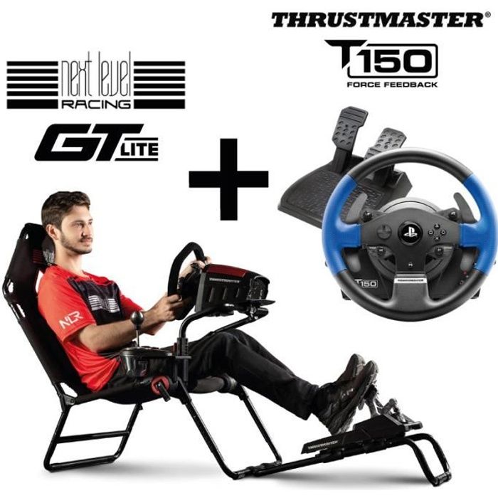 Pack Cockpit GT LITE NextLevelRacing + Volant T150 RS Thrustmaster