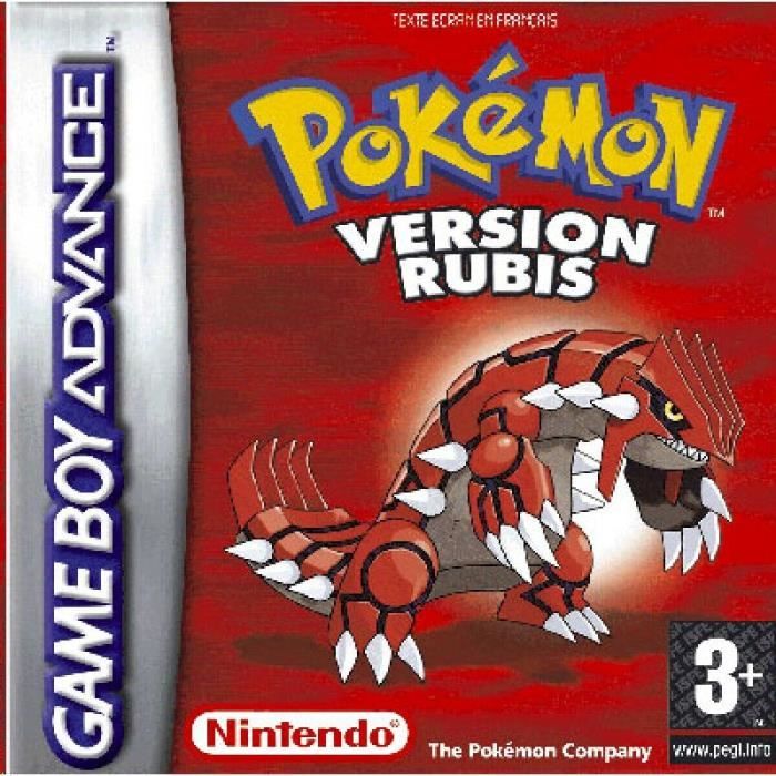 POKEMON VERSION RUBIS version Francaise sur Gameboy Advance