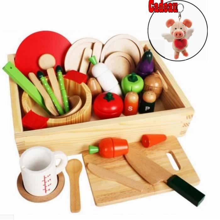 Olali Bebe Jouets Educatifs De Coupe Ensemble Legumes En Bois Jouets Jouer Cuisine Des Aliments Les Enfants Jouent Maison D Anniver Cdiscount Jeux Jouets