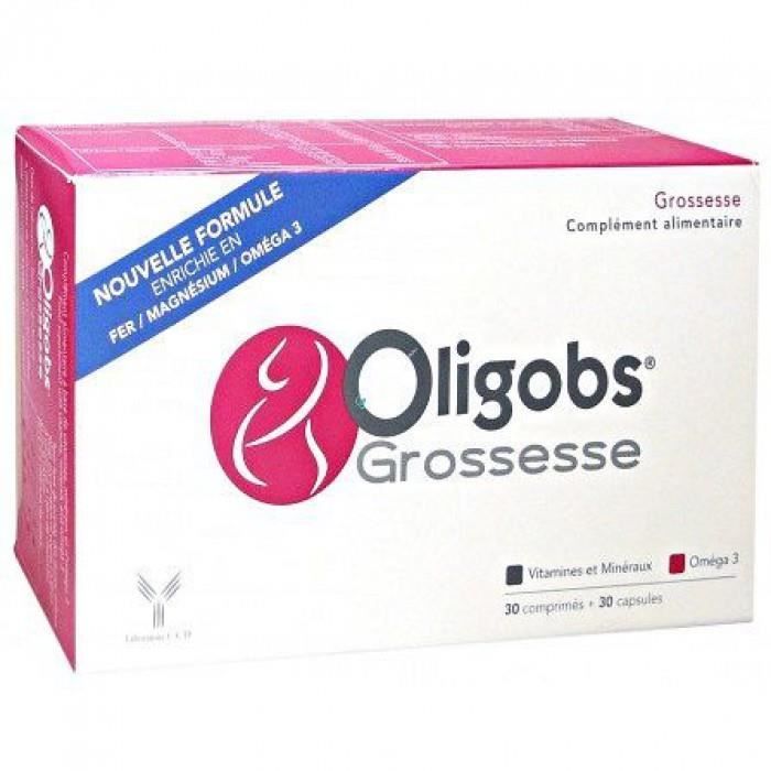 Oligobs Grossesse Oméga 3 Fer Magnésium 30 comprimés + 30