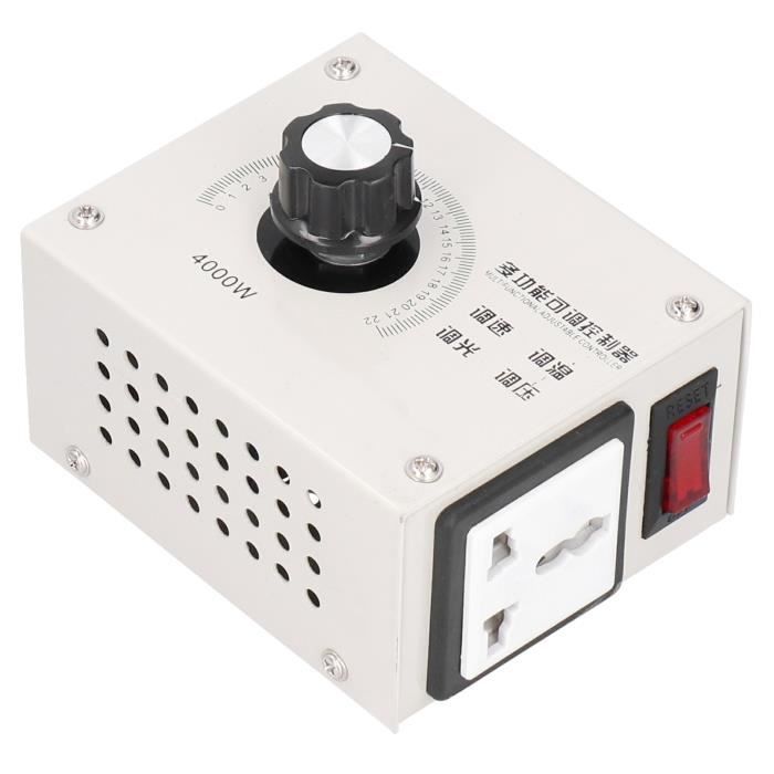 Régulateur Tension SCR 4000W – Variateur AC 220V Portable – Pour Lampe, Moteur, Chauffage, Soudure