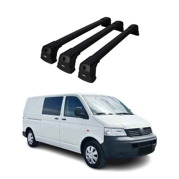 Barres De Toit VW T5 Caravelle 2003-2015 | Argenté | Porte-Vélos, Coffre