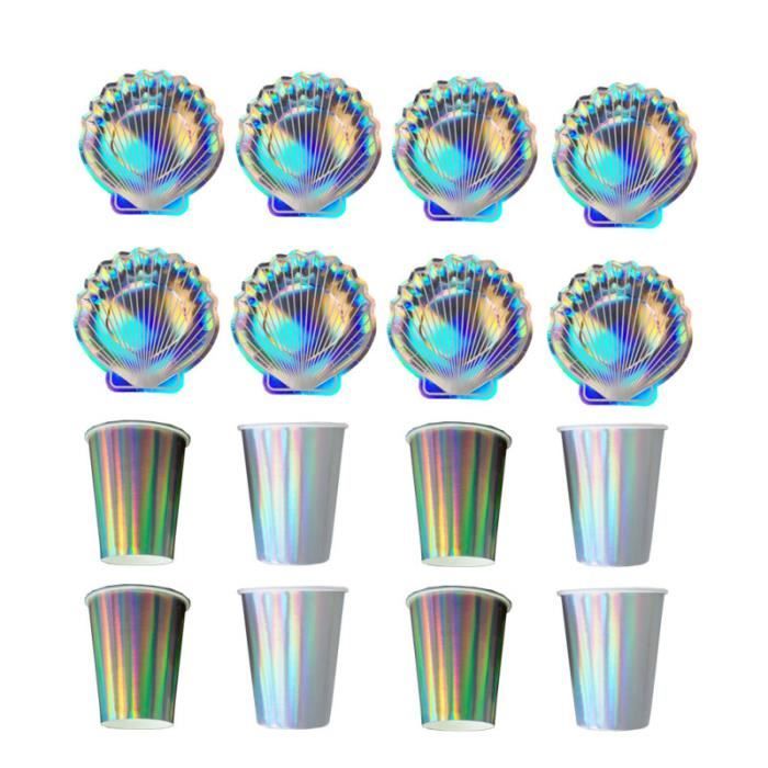 Set Vaisselle Jetable Halloween Pour 16 Personnes - 16 Assiettes, 20 Serviettes, 16 Gobelets - Motif Toile D'Araignée