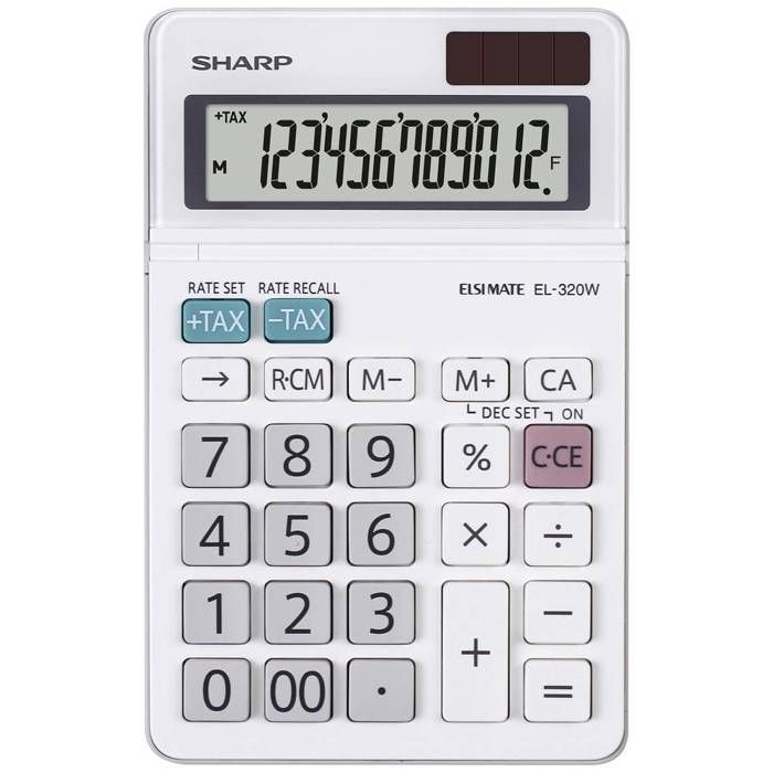 Calculatrice Sharp Solaire EL-350 - Vintage - Format Poche - Avec étui - Occasion