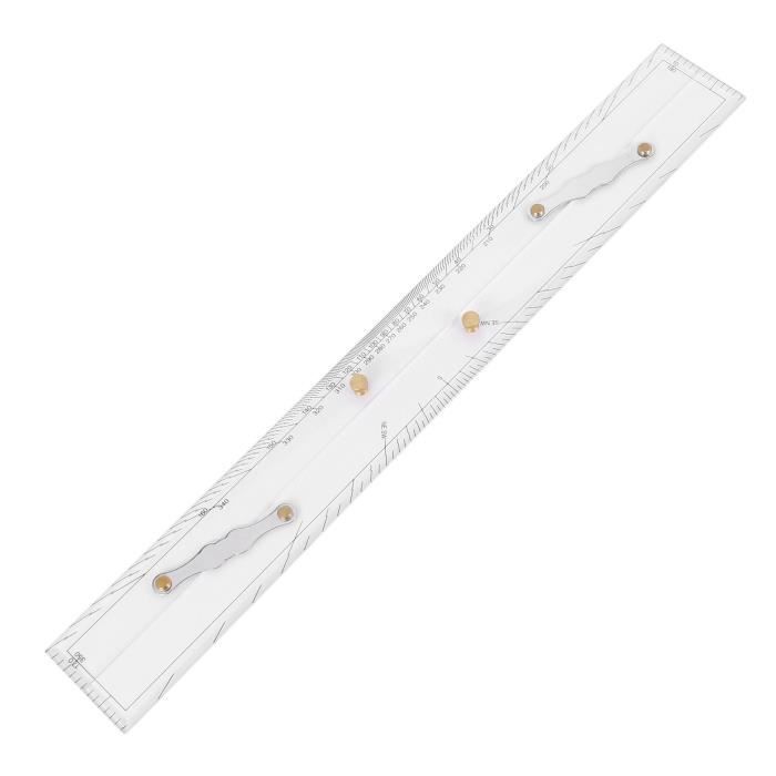 Règle Parallèle De Navigation - 45 Cm Transparente - Chaîne En Aluminium Pour Alignement Précis - Pour Cartographie Et Dessin Technique - 12
