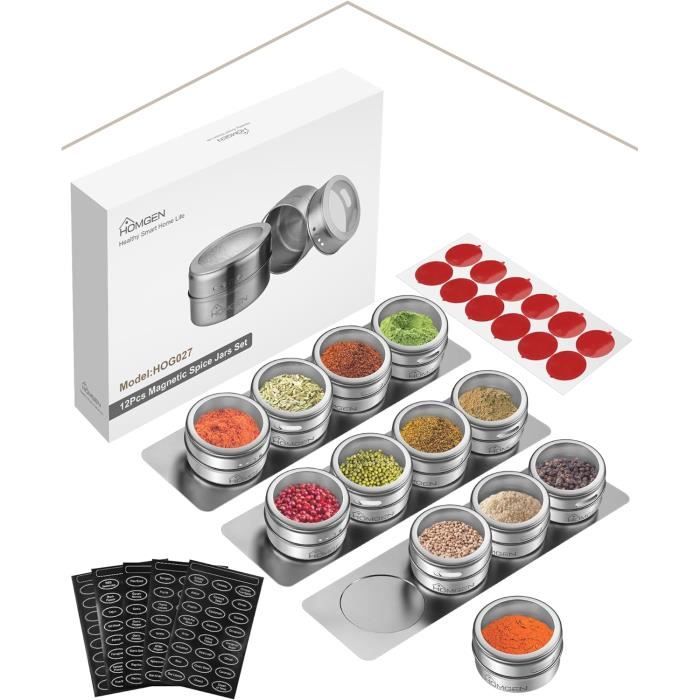 Lot De 6 Pots à épices En Tôle émaillée, Style Vintage, Rangement Cuisine