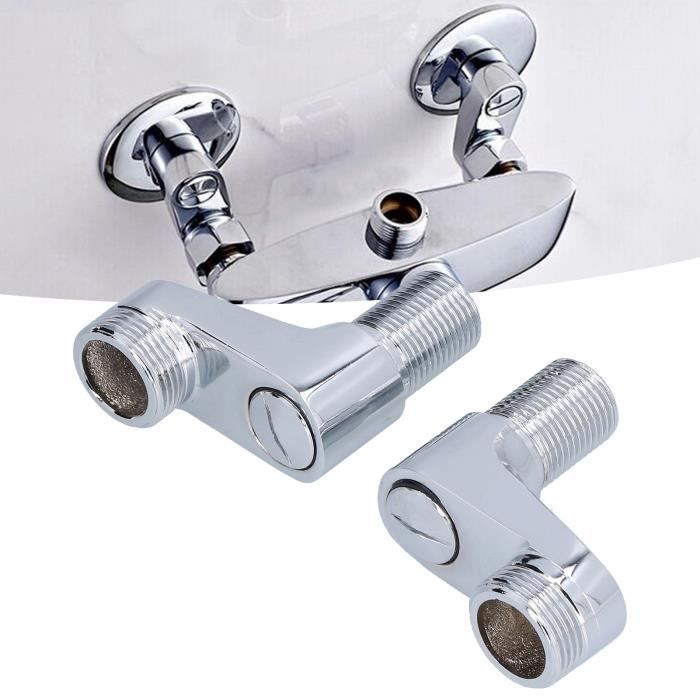 Tbest Adaptateur de robinet de douche Swing Arm G1/2 à G3/4 pour salle de bain