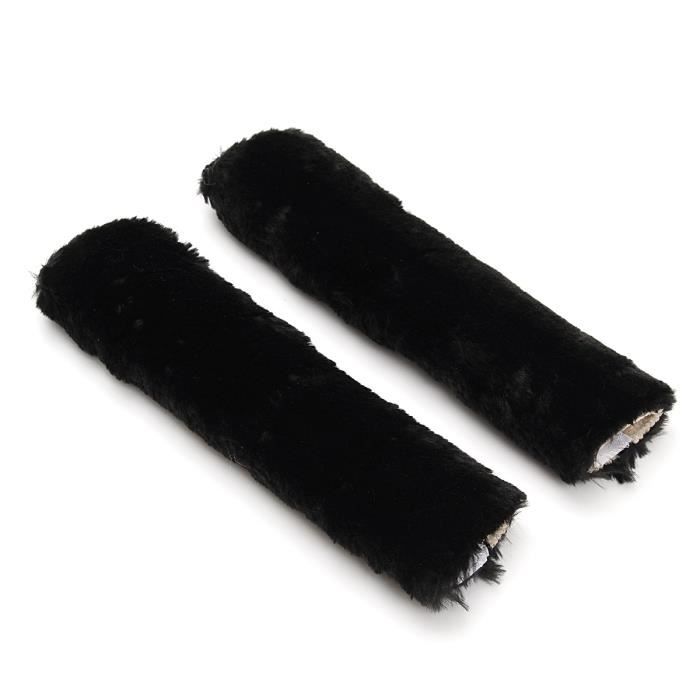 4 Pièces Coussin Protège Ceinture De Sécurité Voiture - Noir - Confort Enfant Et Adulte - Amovible Et Réglable