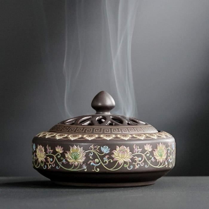 Brûleur D'encens En Céramique Noir Mat - Décoration De Bureau élégante Et Apaisante