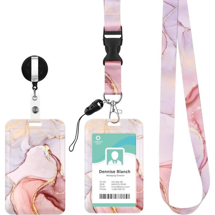 Porte Badge Cordon Tour De Cou Avec Porte-cartes,Lanyard Strap