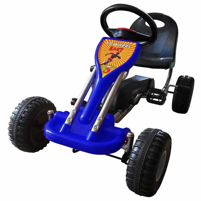 vidaXL Kart à Pédales Bleu Jardin Karting Voiture Auto Véhicule Jouet dEnfant 90254