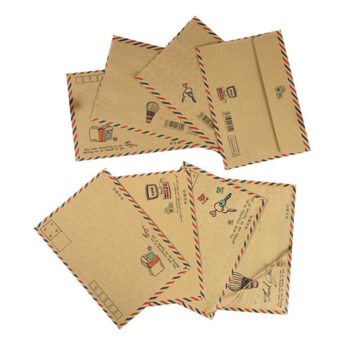 8 pcs Enveloppes De Stockage Rétro Impression Papier Posté Belle Enveloppe  pour Carte Scrapbooking Cadeau SAC A MAIN - Achat / Vente 8 pcs Enveloppes  De Stockage - Cdiscount