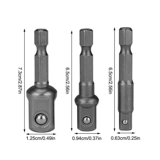 Jeu De 3 Adaptateurs De Douille Pour Perceuse – Convertisseur Pour Vos Embouts