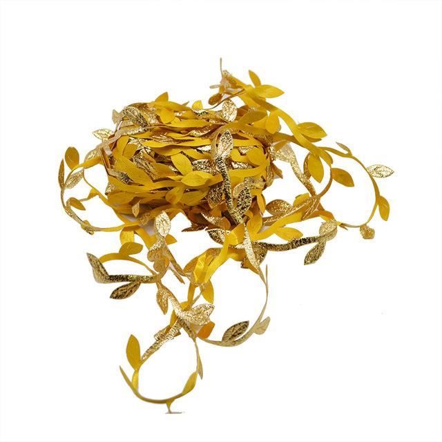 Lot De 50 Feuilles Artificielles Vertes Avec Tiges Métal - Pour DIY, Décoration Mariage, Fête, Guirlandes - 14