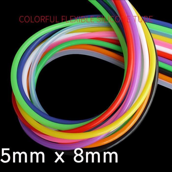 Tube Silicone Souple 4mm Intérieur X 8mm Extérieur - 1 Mètre Bleu - Neuf Uxcell